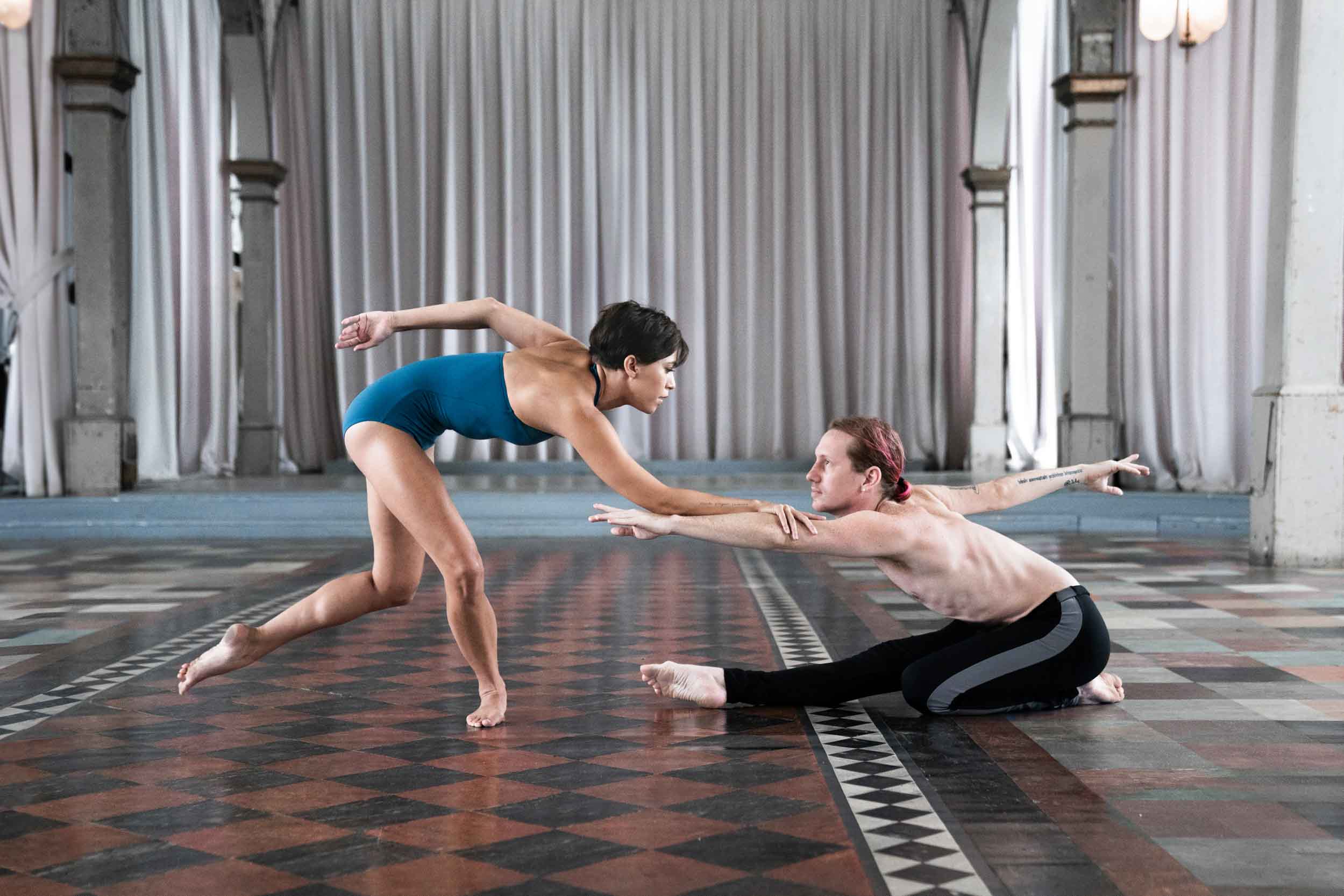 Ballet dancers performing in Marigny Opera House cathedral in New Orleans