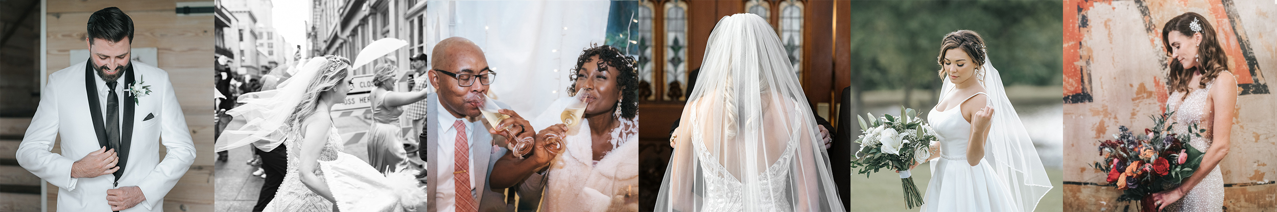 groom, bride in French Quarter, couple having toast and brides posing by Ryan H Gray Photography