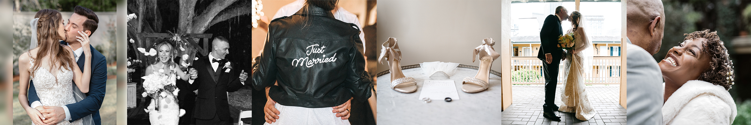 couple kissing, wedding exit flowers, wedding jacket, bridal shoes by Ryan H Gray Photography