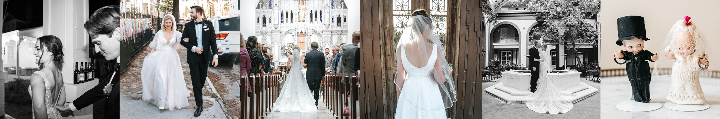 couple walking, bride and father walking down aisle in cathedral, veil by Ryan H Gray Photography