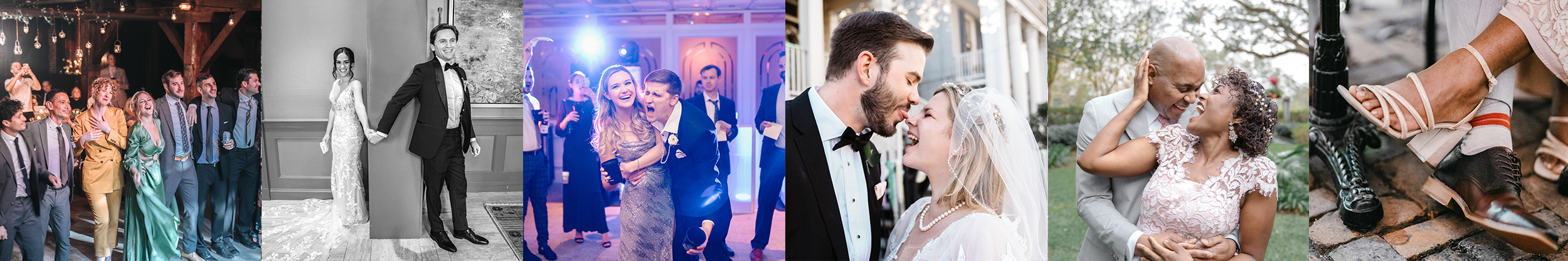 holding hands, bride and groom, kissing and laughing by Ryan H Gray Photography