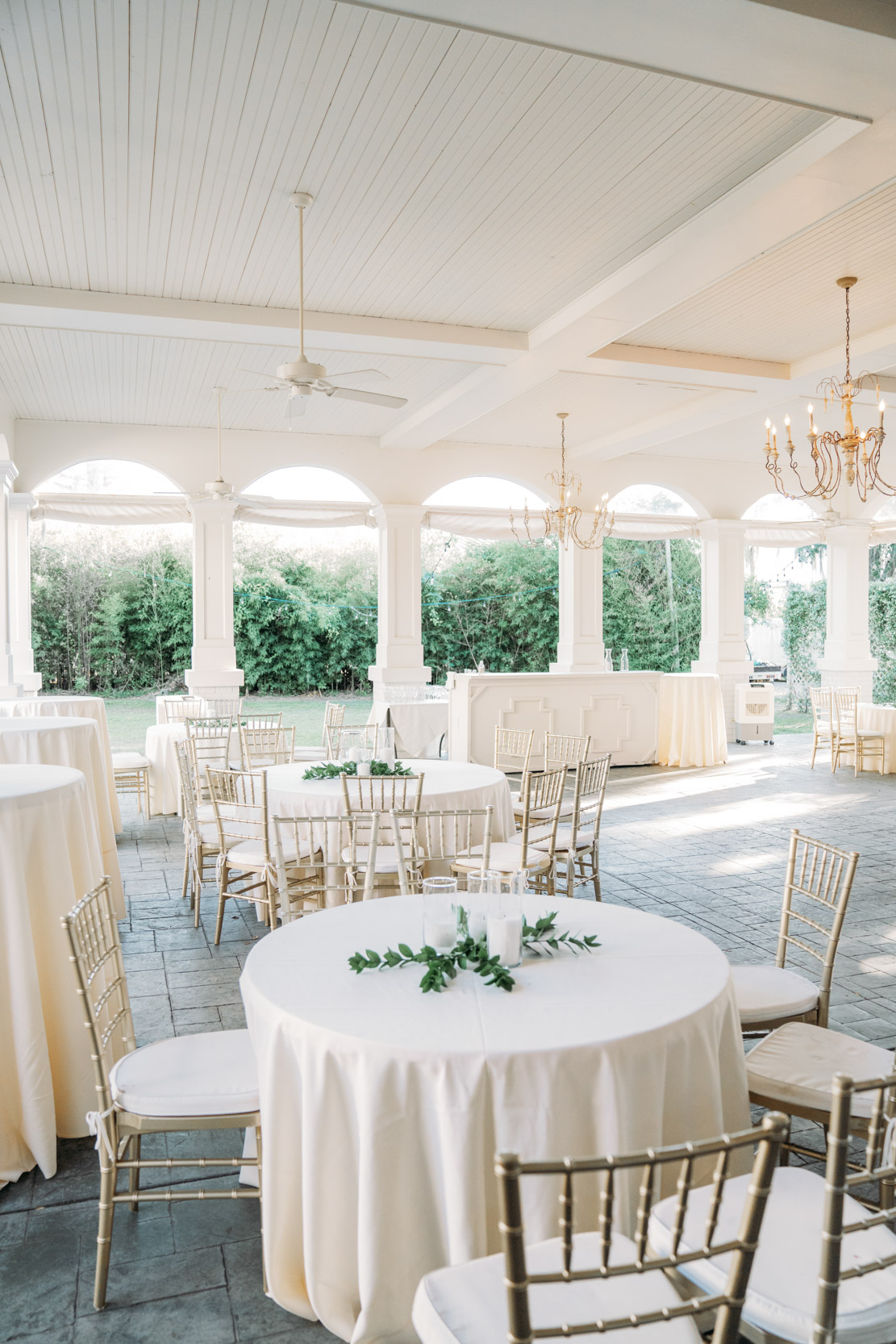 table and chair decor at wedding reception at Maison Lafitte in Covington, Louisiana