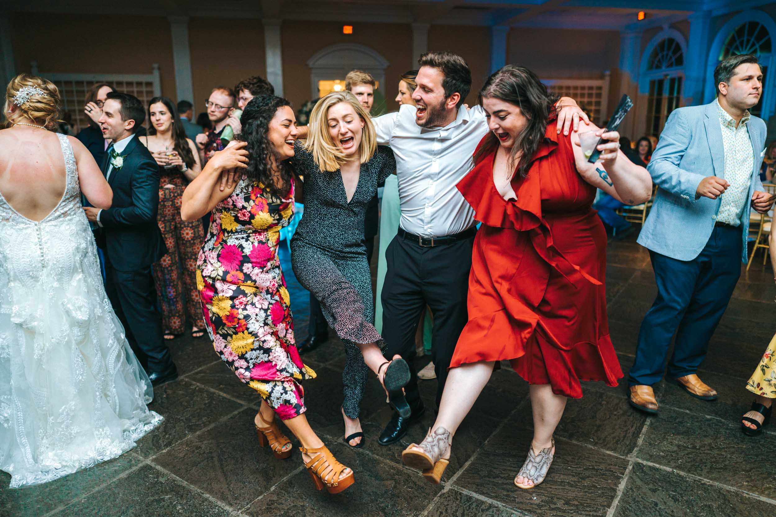 Guests dancing at Pavilion of the two sisters in City Park New Orleans