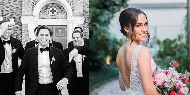 bride and groom celebrating their wedding days in New Orleans