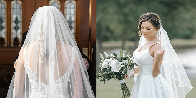 brides adjusting their veils on wedding day in New Orleans